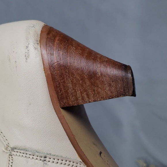 Vtg. Dingo Cowgirl Boots Leather Cream Color - Picture 10 of 10